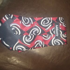 Red and Black Geometric Tie
